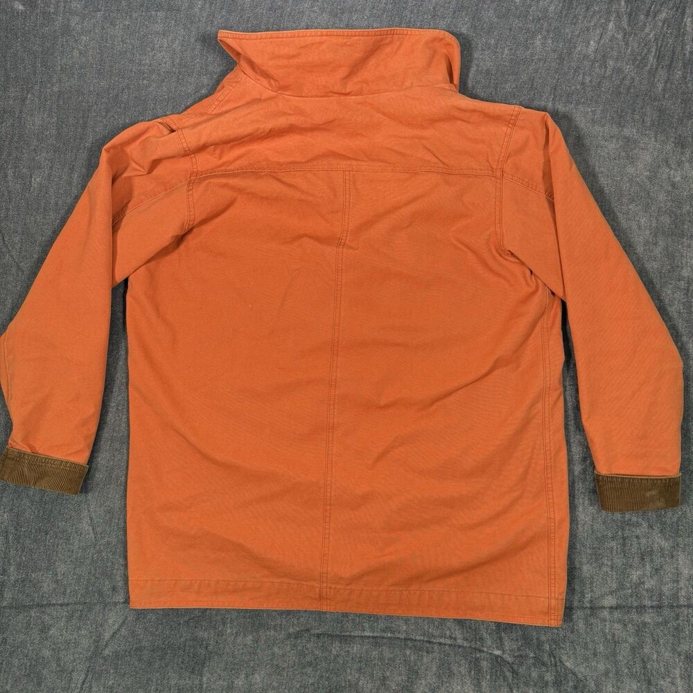 LL Bean Vintage Barn Chore Coat Canvas Field Jacket Womens Large Orange - Picture 12 of 12